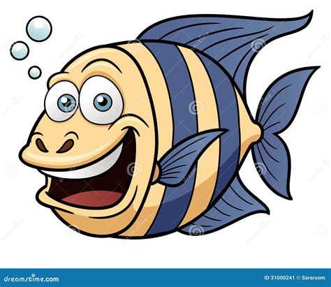 happy cartoon fish